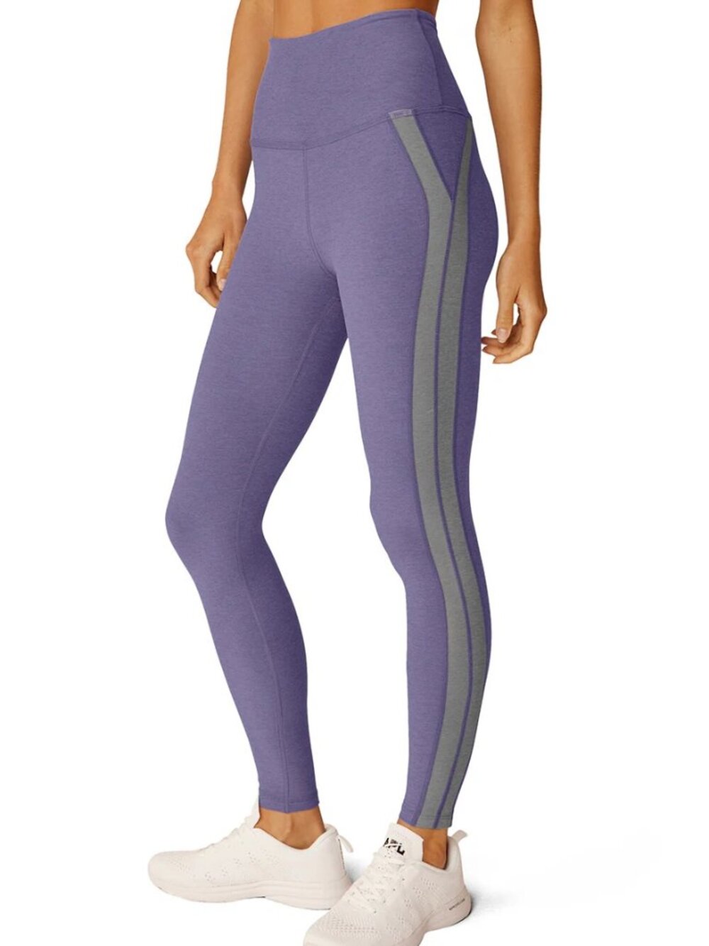 Spacedye Top Line Midi Leggings, Indigo Heather, XL